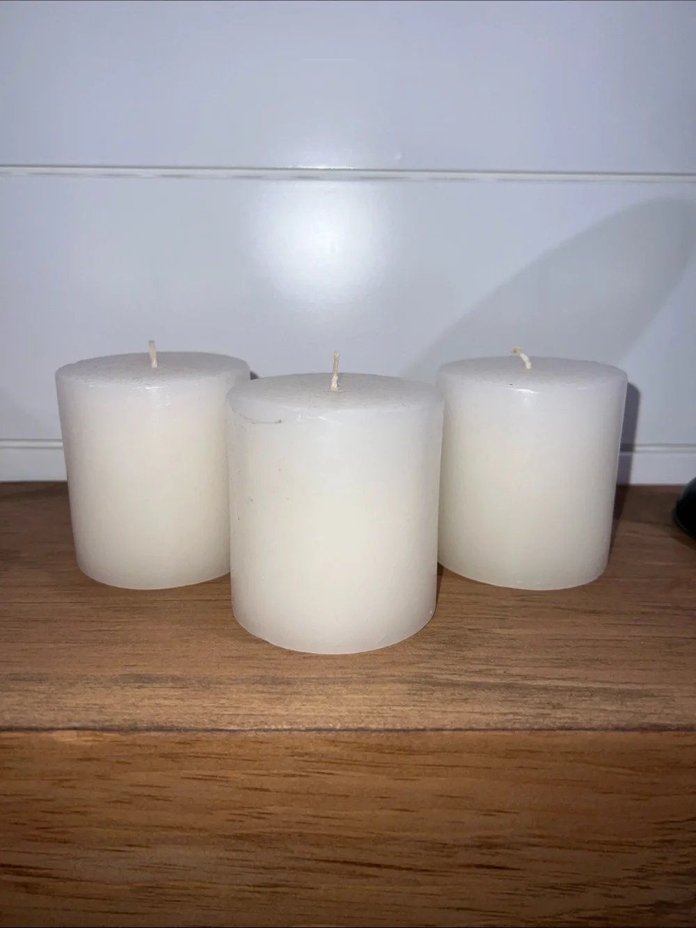Vintage Classic Black Twisted Wood Candlestick Set with White Pillar Candles - Picture 9 of 15